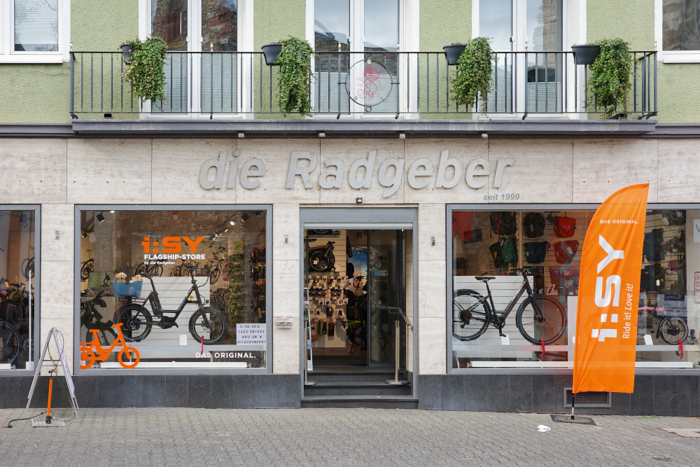 die Radgeber Mainz – Außenansicht des i:SY Flagship Stores